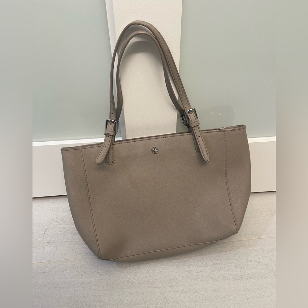 Tory Burch Taupe Leather Tote